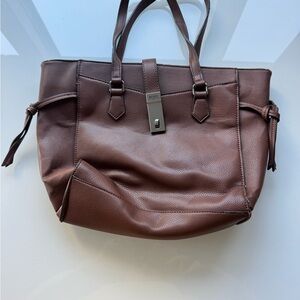 Guess Chocolate Leather Handbag